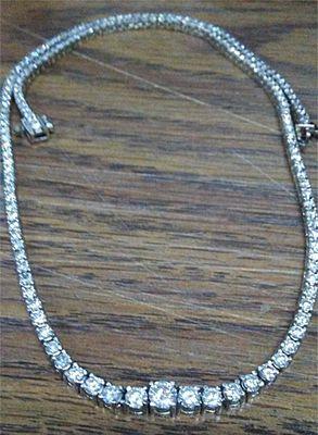 Super long Small to Large, diamond necklace