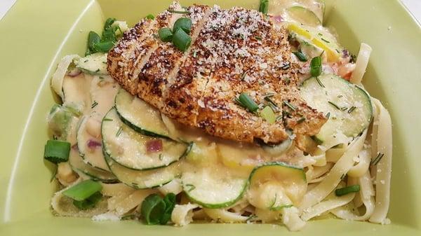 Blackened chicken fettuccine