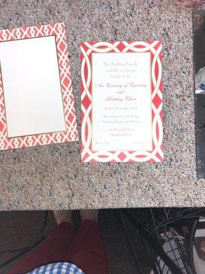 Custom printed invites