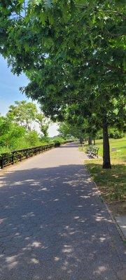 Walking path in front of Dunkin