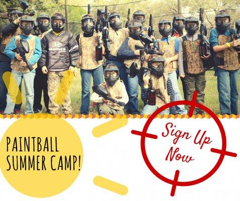 Tampa- Summer paintball camp for kids. https://southtampapaintballs.com/kids-paintball-summer-camp/