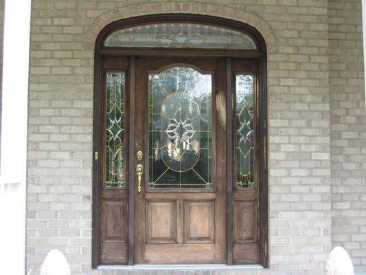 Door refinishing before and after