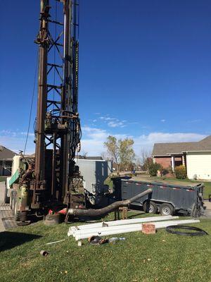 Picture of our clean up trailer.  We can blow the cuttings into trailer and haul them off.  Leaving no damage to existing yards.