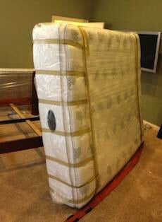 A nicely wrapped mattress.