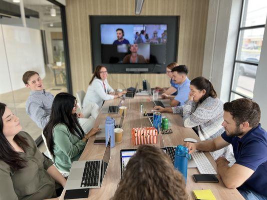 hard at work in our main conference room with the full accounting team!