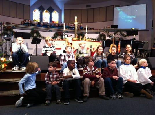 Children's Sermon during Sunday worship