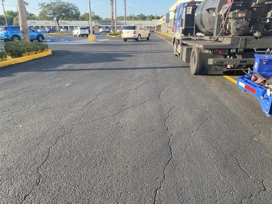 2024 parking lot has a fresh coat of paint