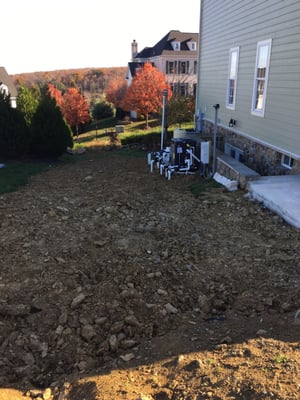 Side of house with all the plumbing sticking up way high