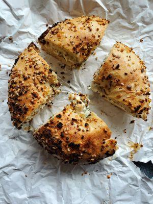 Everything Bagel with Chive cream cheese