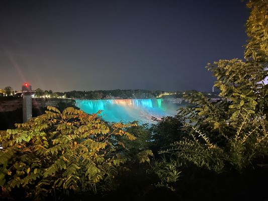 Niagara Falls at night.