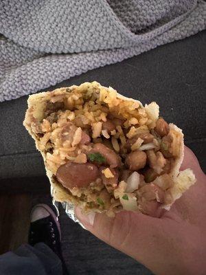 An "asada burrito" with almost no asada?