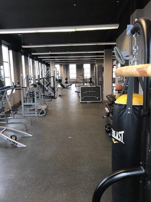 2nd floor free weight and cybex machine area.