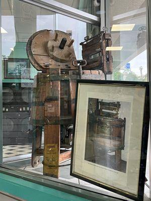 Really cool display of antique washing machine