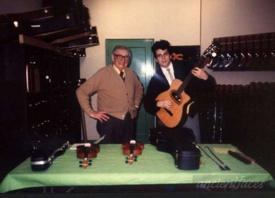 MARIO MACCAFERRI and JOE NANIA - May 1985  at Mario's warehouse  - - Bronx New York