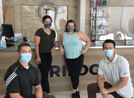 The team at Trilogy Wellness Center. Masks on for your safety.