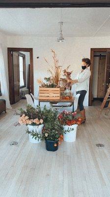 Flowers for a studio photo shoot.