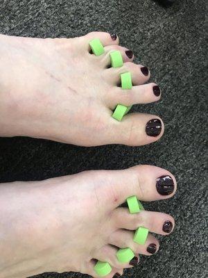 Le, Sonny's wife did my many pedi.