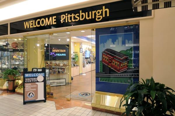 WELCOME Pittsburgh Information and Gift Shop's inside Fifth Avenue Place entrance