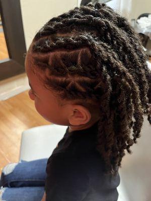 Loc retwist for children