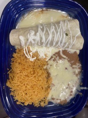 11/4/23 shredded beef enchilada lunch special- husband liked his.