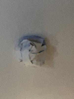 Smoke alarm covered with tape