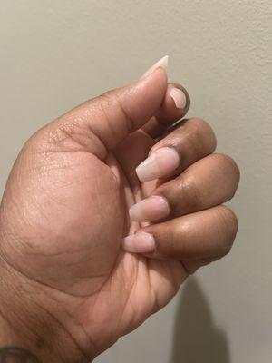 Nails after a three days