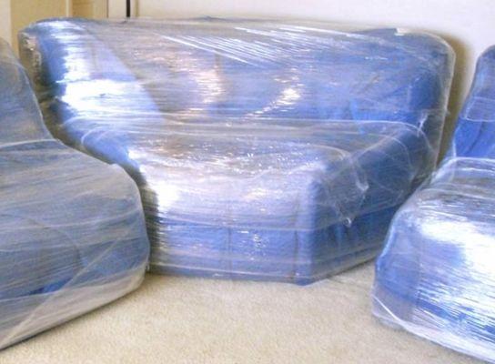 Living Room sectional. Wrapped and protected!