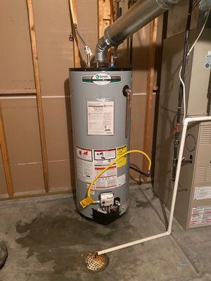 50 gallon new re-installed water heater in Wichita, Kansas