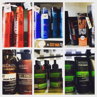 Some of the Big Sexy and Redken for Men products at Great Clips, University Square.