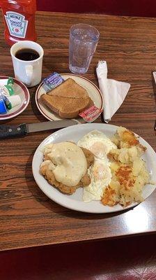 Chicken fried Steak & Eggs