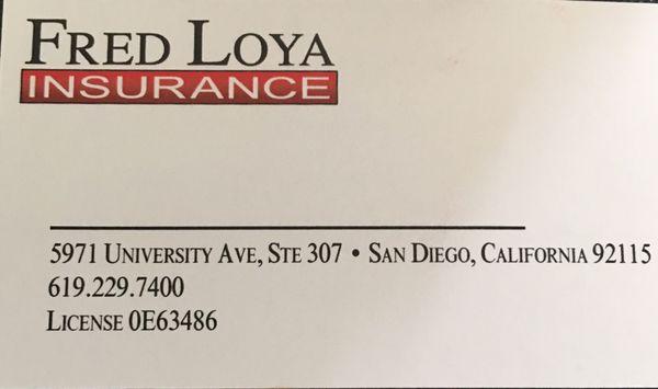 Fred Loya auto Insurance .The lady who helped me was very helpful her name is Melissa she was very polite.