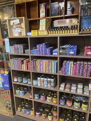 Incense, candles, fragrance oil section