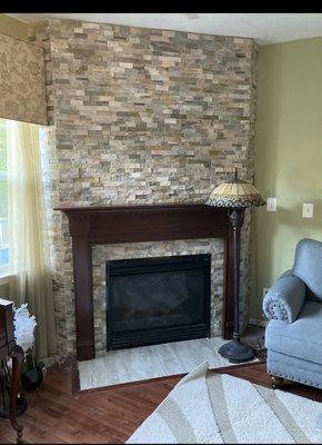 Remodeled fireplace