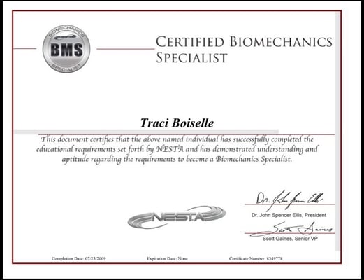 I am a NESTA Certified Elite Training Specialist