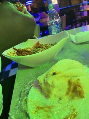 Pounded yam and egusi soup