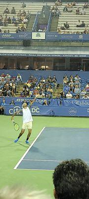 @ Citi Open - Nick Kyrgios serving