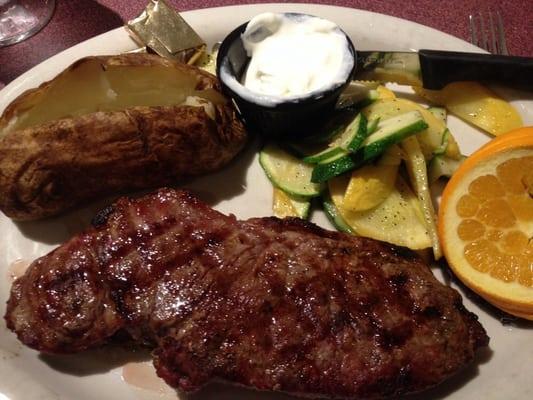 Sirloin and baked potato