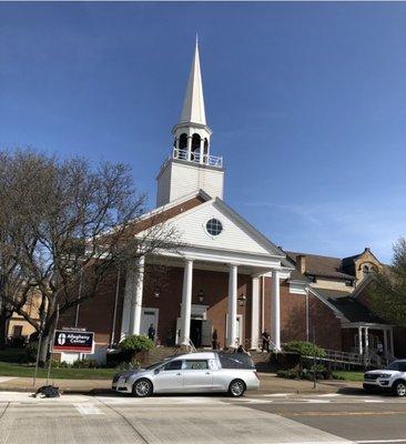 Front of the church