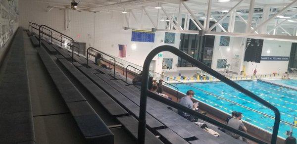 Sitting area in bleachers