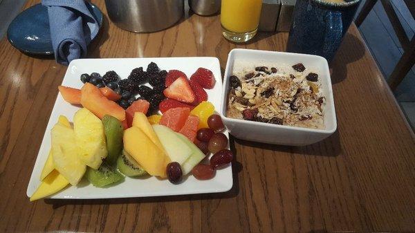 The joy of beginning my day with fresh fruit and oatmeal