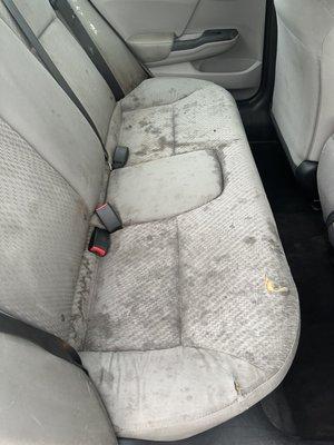 Badly Stained and torn seat