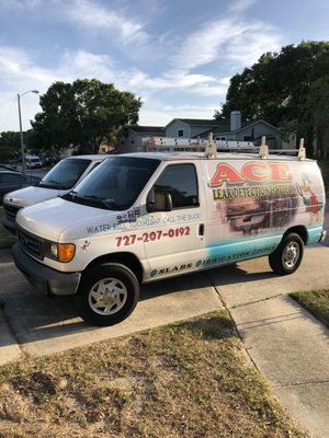 Two of our work vans