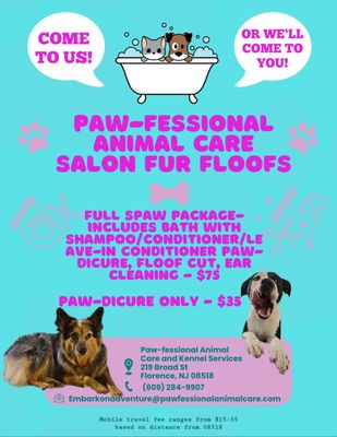 Is your fur kid in need of a paw-dicure or new hairdo? Give us a bark!