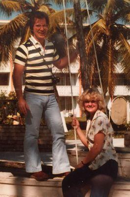 On our honeymoon in Aruba in October 1977. Thank you Regina's Travel!