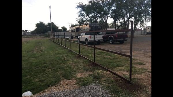 Privacy fence almost complete.