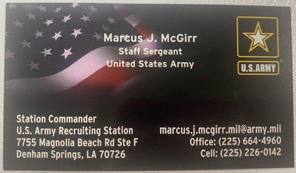 SSG McGirr, Marcus