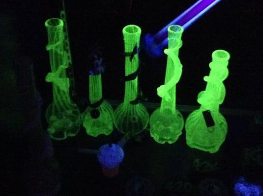 Uranium black light bongs American made $35.00 &up