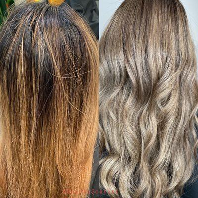 Beige Balayage Ombré Blonde