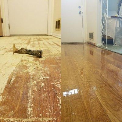 Before and After
Oak Floor