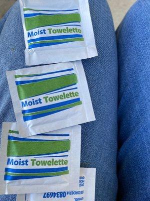 Moist towelettes